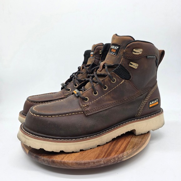 Ariat Other - Ariat Rebar Wedge Composite Toe Waterproof Work Boots Mens 9.5 EE Brown 10046876
